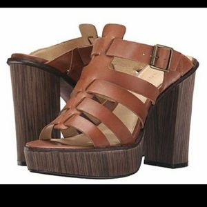 VOLATILE Chunky Slip-On Heel Sandal